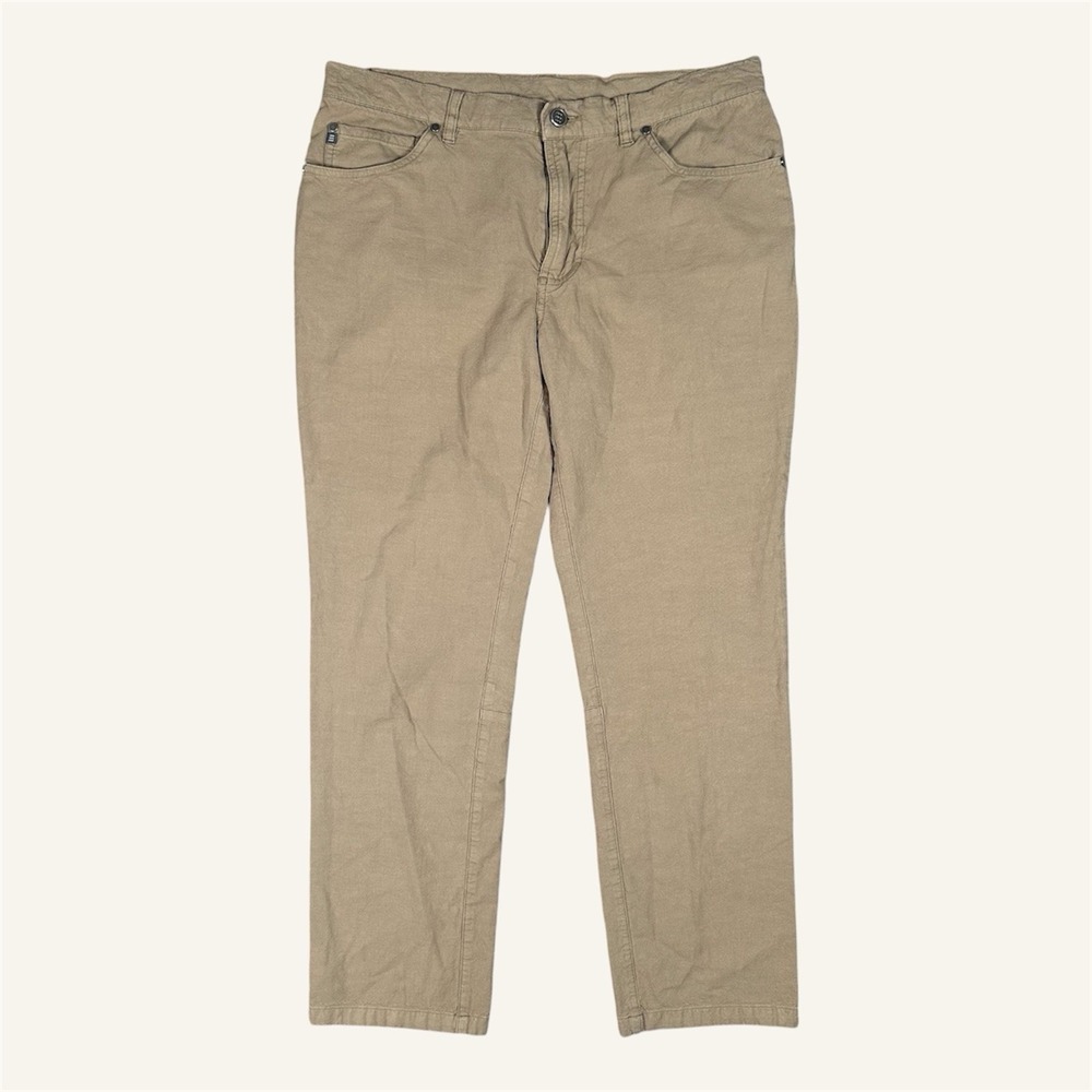Free Fly Bamboo Cotton Stretch Canvas Pants 35x32* Dark Khaki Tan Outdoor Mens